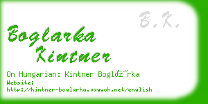 boglarka kintner business card